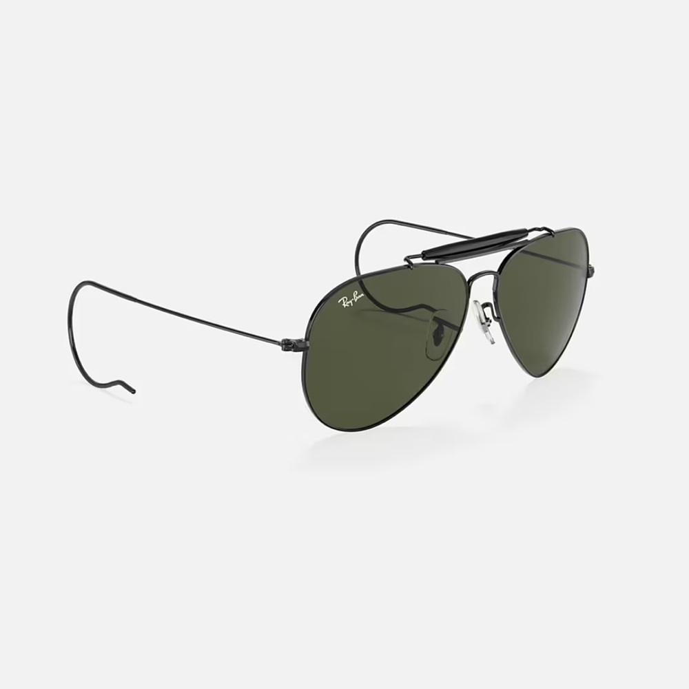 Ray-Ban RB3030 OUTDOORSMAN  Black Frame (Ear Hook)